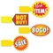 COSCO Shelf Wobbler Signs, Multi-Pack, NEW ITEM, HOT BUY, BOGO, SALE, 36 Pack (9 each x 4 Messages)